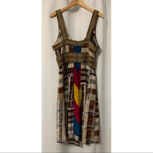 Plenty by Tracy Reese Faux Patchwork Silk Dress 8 - Picture 3 of 8